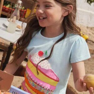 Mini Boden Cake Appliqué T-shirt-7-8Y/128 cm